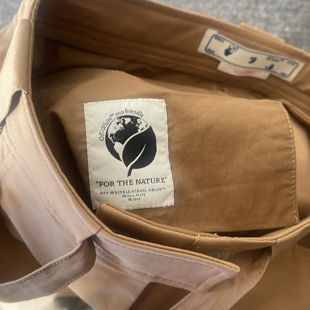 gabardine cargo pant camel off white size 38”inseam - Picture 5 of 5